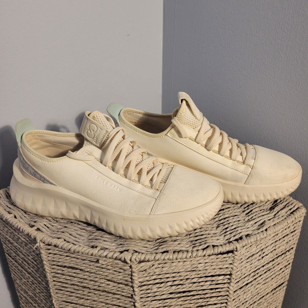 Cole Haan Generation ZeroGrand II Birch White Sustainable Sneakers Men Size 7.5